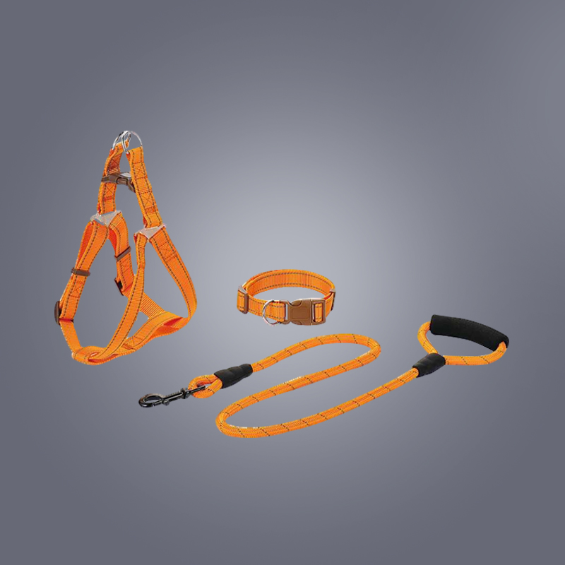SLL118 Step-in PP Rope Pet Harness Collar and Leash Set
